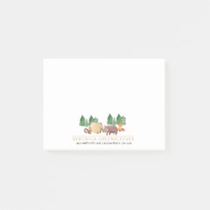 Cute Rustic Forest Woodland Animal Post-it Notes