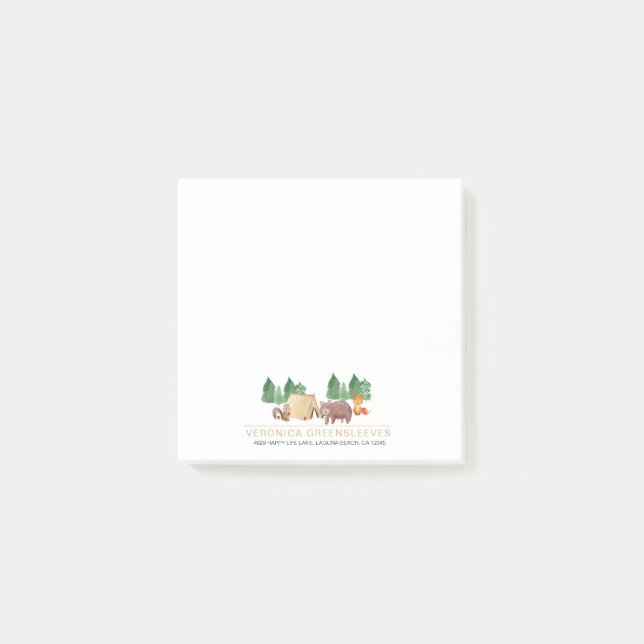 Cute Rustic Forest Woodland Animal   Post-it Notes (Front)