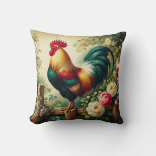 Cute rustic/vintage rooster cushion