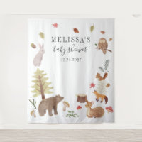 Cute Rustic Woodland Forest Animals Baby Shower