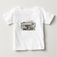Cute RV Vintage Fifth Wheel Camper Travel Trailer