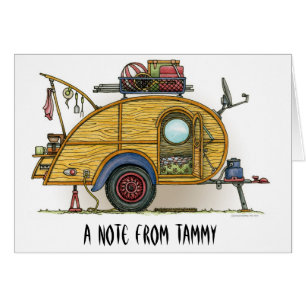 Cute RV Vintage Teardrop  Camper Travel Trailer