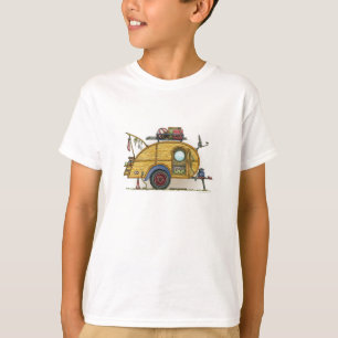 Cute RV Vintage Teardrop Camper Travel Trailer T-Shirt