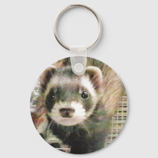 Cute Sable Ferret Key Ring