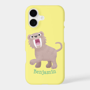 Cute Sabre Toothed Tiger Smilodon cartoon