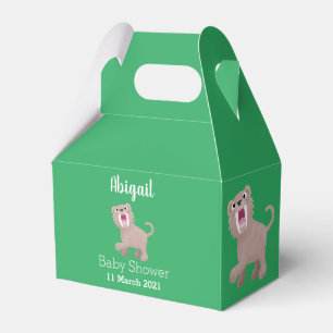 Cute Sabre Toothed Tiger Smilodon cartoon Favour Box