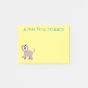 Cute Sabre Toothed Tiger Smilodon cartoon Post-it Notes