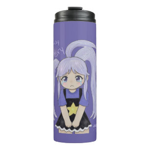 Cute Sad Girl Hand Drawn Illustration – It’s Okay Thermal Tumbler