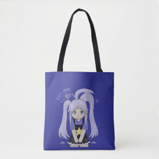 Cute Sad Girl Hand Drawn Illustration – It’s Okay  Tote Bag