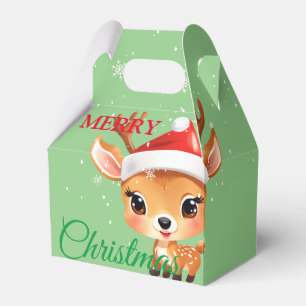 Cute Safari animal Reindeer Santa Christmas Costum Favour Box