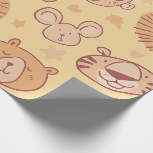 Cute Safari Animal Wrapping Paper
