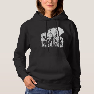 Cute Safari Animal Zoo Gift Elephant Hoodie