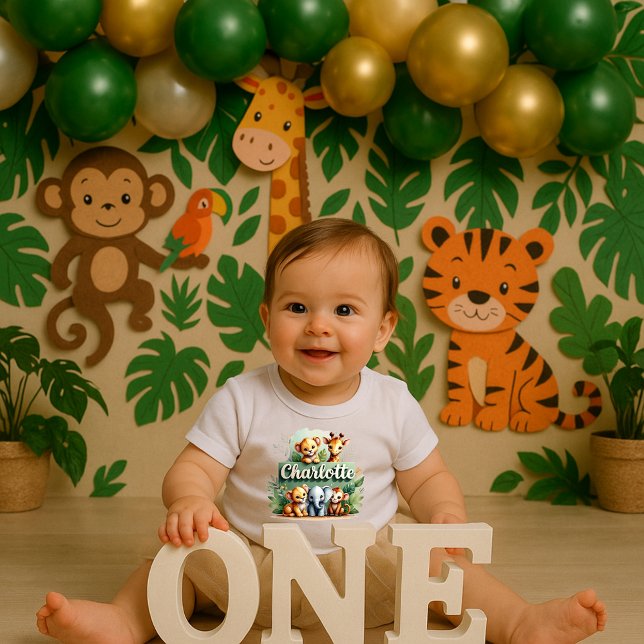 Cute Safari Animals Charlotte Kids Tee (Creator Uploaded)