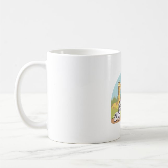 Cute Safari Animals Coffee Mug (Left)