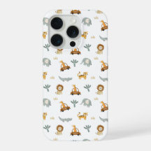 Cute Safari Animals Jungle Pattern Phone Case