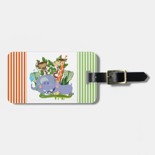 Cute Safari Animals Luggage Tag
