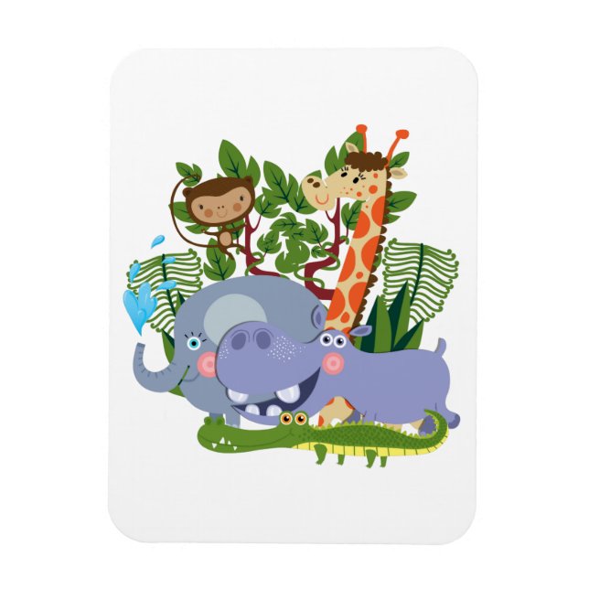 Cute Safari Animals Magnet (Vertical)