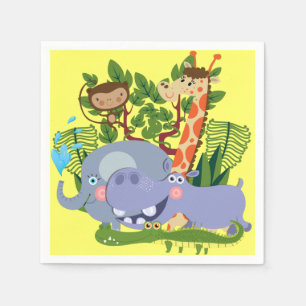 Cute Safari Animals Napkin