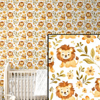 Cute Safari Animals Orange Brown Lions 