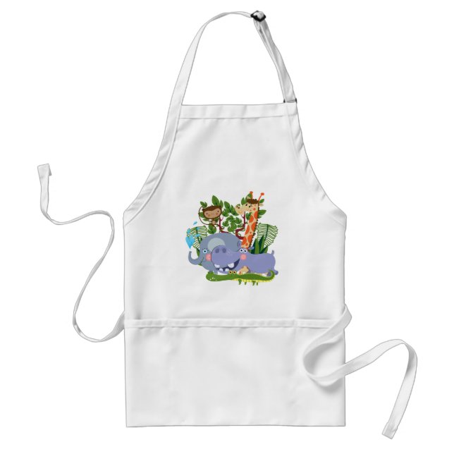 Cute Safari Animals Standard Apron (Front)