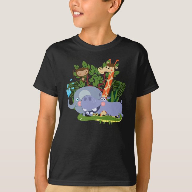 Cute Safari Animals T-Shirt (Front)