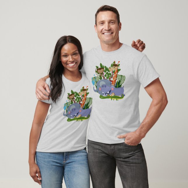 Cute Safari Animals T-Shirt (Unisex)