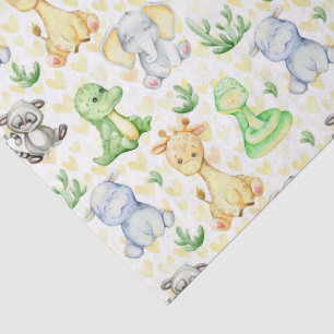 Cute Safari Animals Tissue Paper