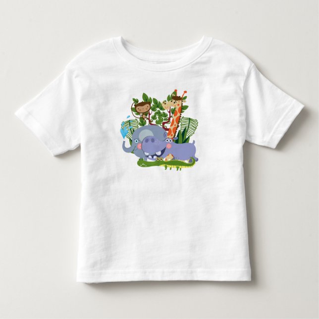 Cute Safari Animals Toddler T-Shirt (Front)