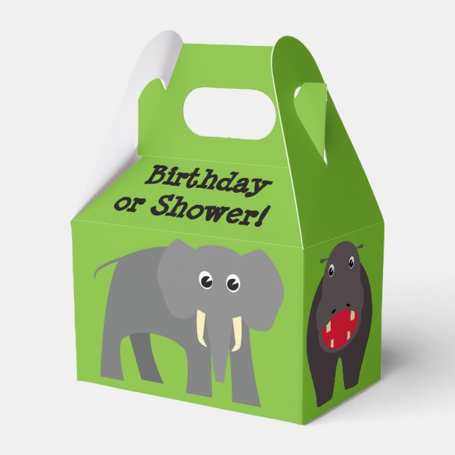 Cute safari favour box (Back Side)