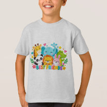 Cute Safari Jungle Animals Best Friends Kids T-Shi