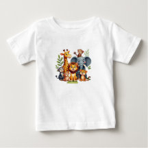 Cute Safari Jungle Animals Kids Toddler T-Shirt