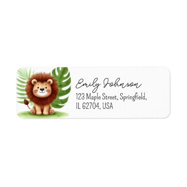 Cute Safari Lion Birthday (Front)