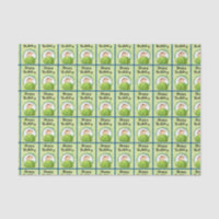 Cute Safari Monkey Happy Birthday Pattern