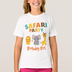 Cute Safari Party Birthday Girl T-Shirt