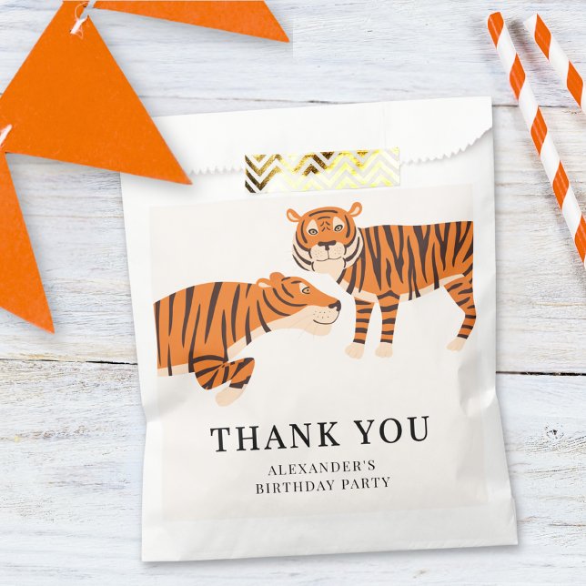 Cute Safari Tiger Children's Favour Bags (Creator Uploaded)