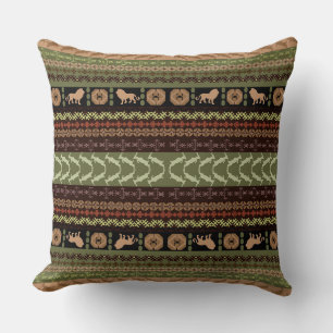 Cute safari wild geometric pattern cushion