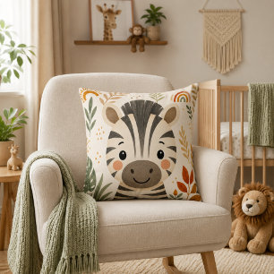 Cute Safari Zebra Nursery Cushion