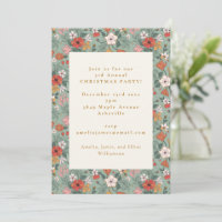 Cute Sage Green Botanical Christmas Holiday Party