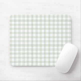 Cute Sage Green Gingham Study Mousepad