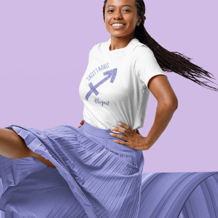 Cute Sagittarius Astrology Sign Custom Women's T-Shirt