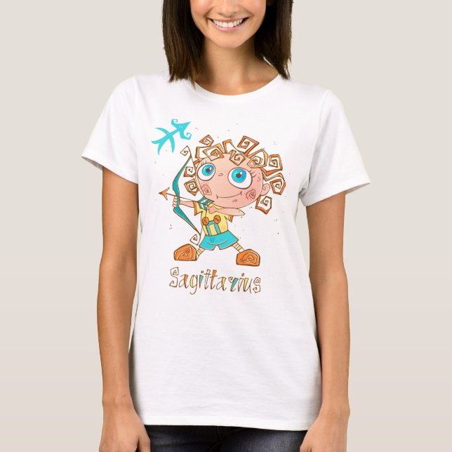 Cute Sagittarius Kid T-Shirt (Front)