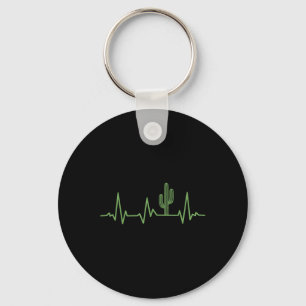 Cute Saguaro Cactus Desert Plant Cacti Lovers Hear Key Ring