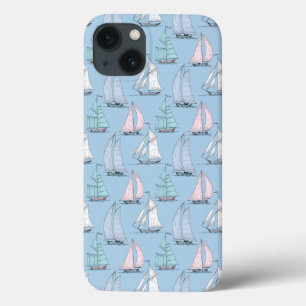 Cute Sailboat Pattern 1 iPhone 13 Case