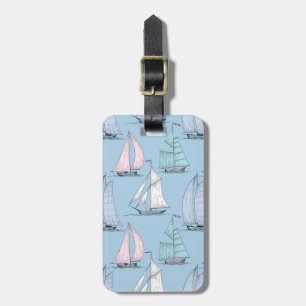 Cute Sailboat Pattern 1 Luggage Tag