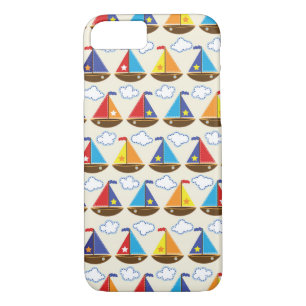 Cute Sailboat Pattern 2 Case-Mate iPhone Case