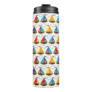 Cute Sailboat Pattern 2 Thermal Tumbler