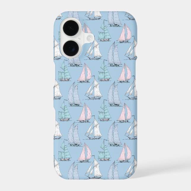 Cute Sailboat Pattern | Monogram 2 (Back)