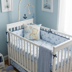 Cute sailor bear baby personalised cushion