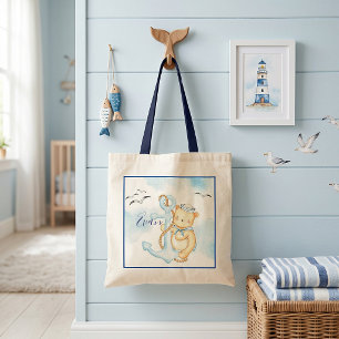 Cute sailor bear baby tote bag