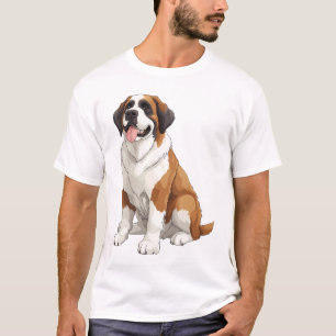 Cute Saint Bernard Dog T-Shirt